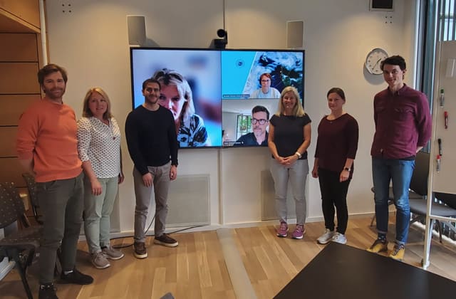 PROVIZ team on a video call at their Innovation Six Month Programme wrap-up meeting